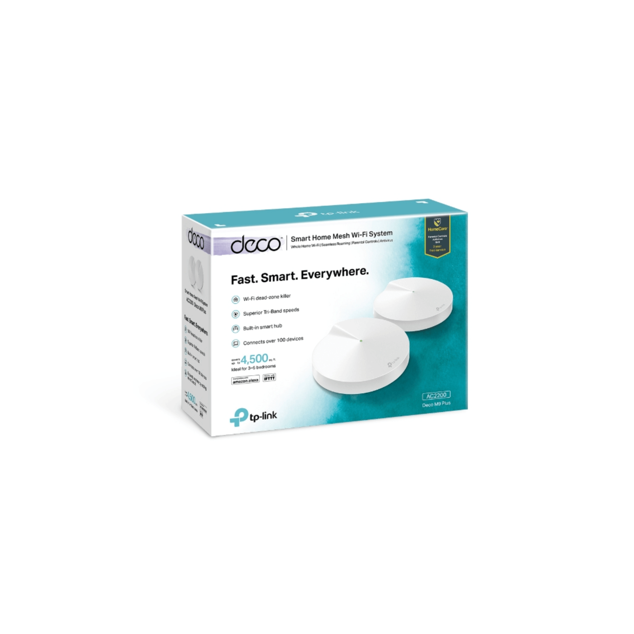 Tp-link AC2200 Deco M9 Plus Smart Home Mesh Wi-Fi System (2 Pack) Tp-link AC2200 Deco M9 Plus Smart Home Mesh Wi-Fi System (2 Pack)